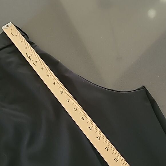 JMS Just My Size sz 24 W black dress pants.  Placket front, no pockets - Picture 2 of 8